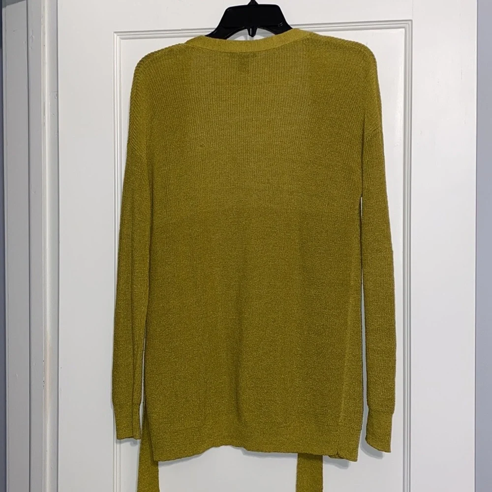 Halogen Green Wrap Tie Cardigan Sweater